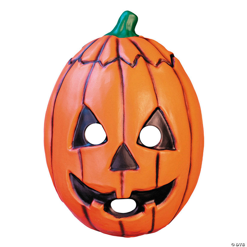 1 Piece(s): Adults Don Post Studios™ Orange Pumpkin Face Injection Molded Plastic Mask - One Size | USA Decoration®