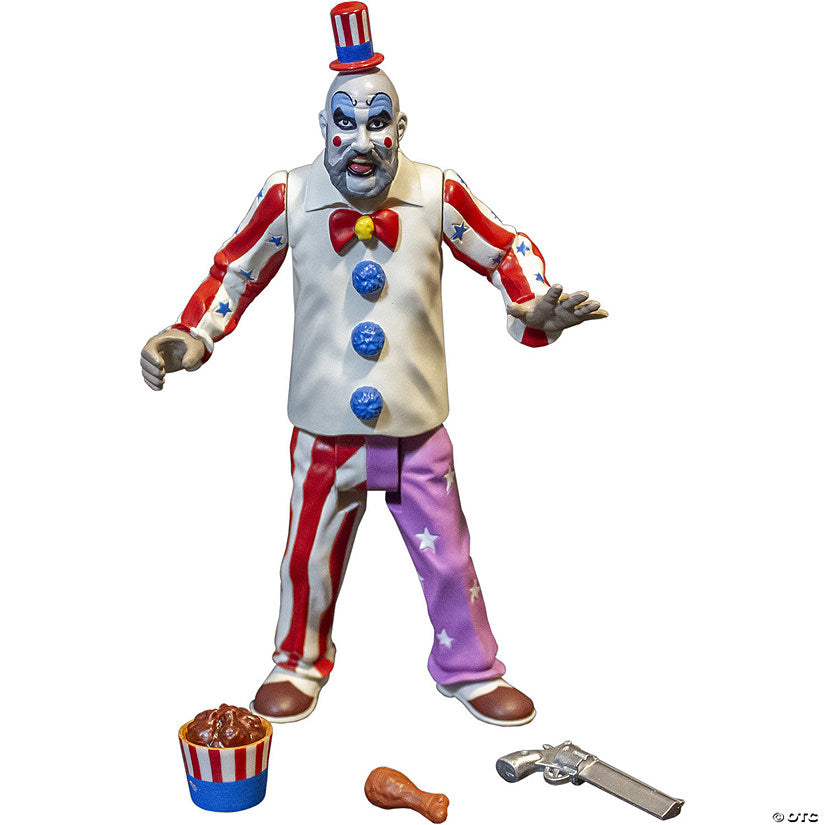 1 Piece(s): 5" House of 1000 Corpses™ Finger Lickin’ Pistol Whippin’ Captain Spaulding Action Figure | USA Decoration®