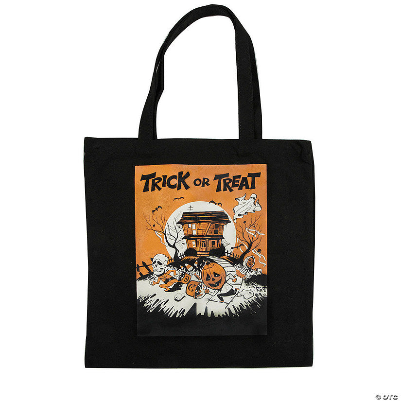 1 Piece(s): Halloween Trick-or-Treat Bag - The Wicked Three - Ghost, Skull & Jack-o'-Lantern | USA Decoration®