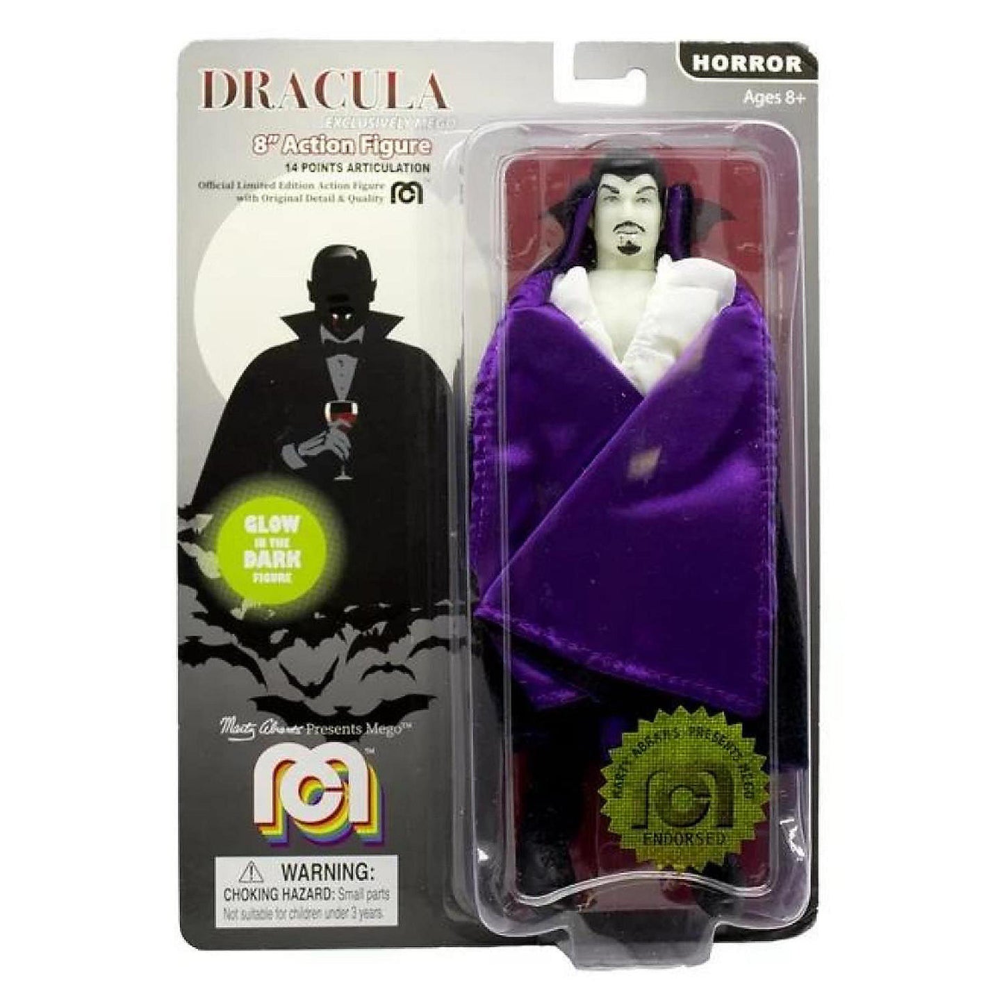 Mego Universal Monsters Dracula Glow-In-The-Dark 8 Inch Action Figure | USA Decoration®