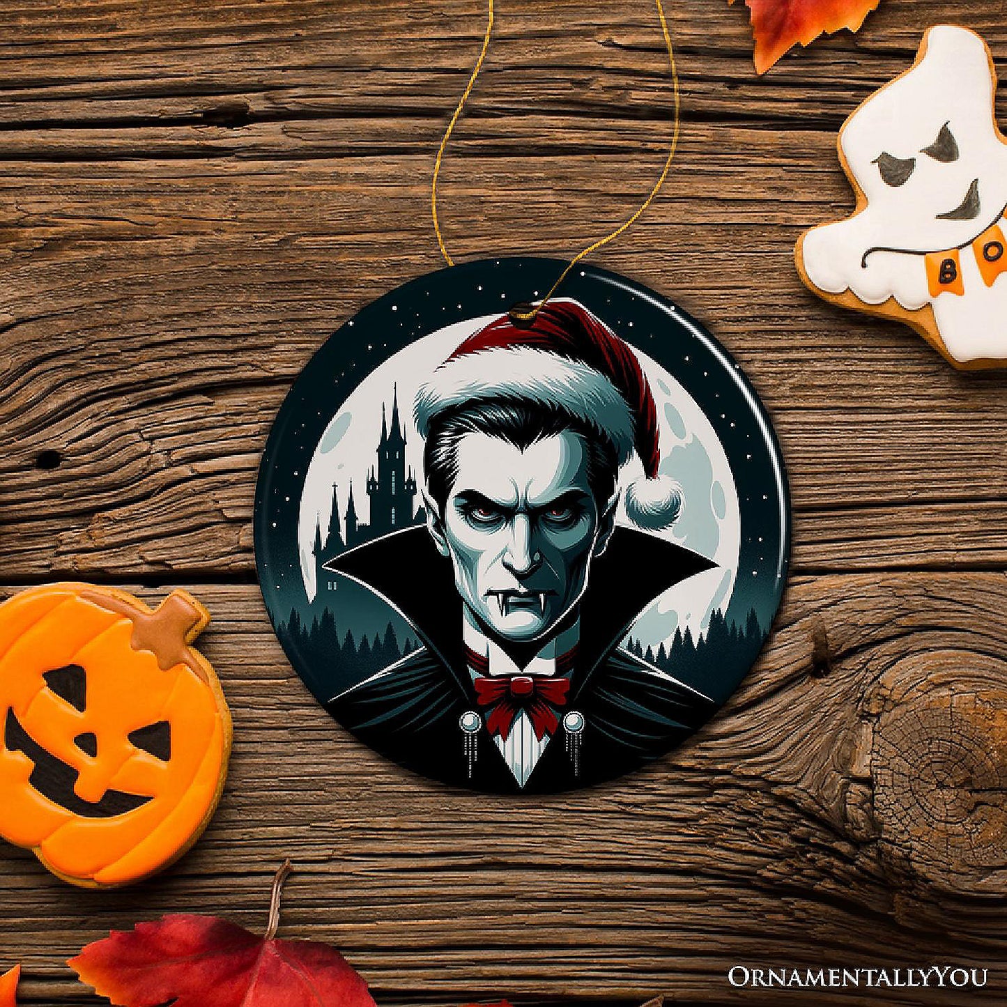 Midnight Terror Dracula Ornament, Sinister Holiday Keepsake and Halloween Tree Decor (Version 2), OrnamentallyYou | USA Decoration®