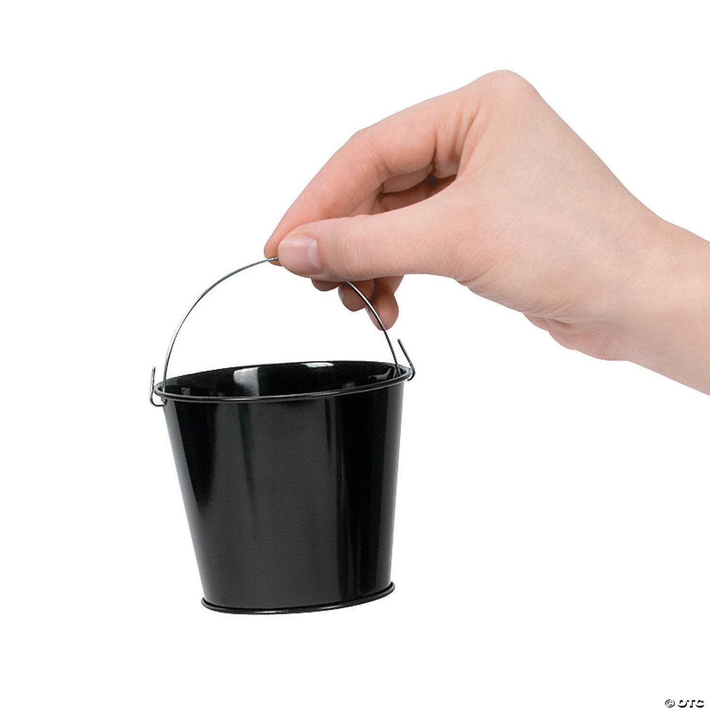 Mini Black Favor Pails - 12 Pc. | USA Decoration®