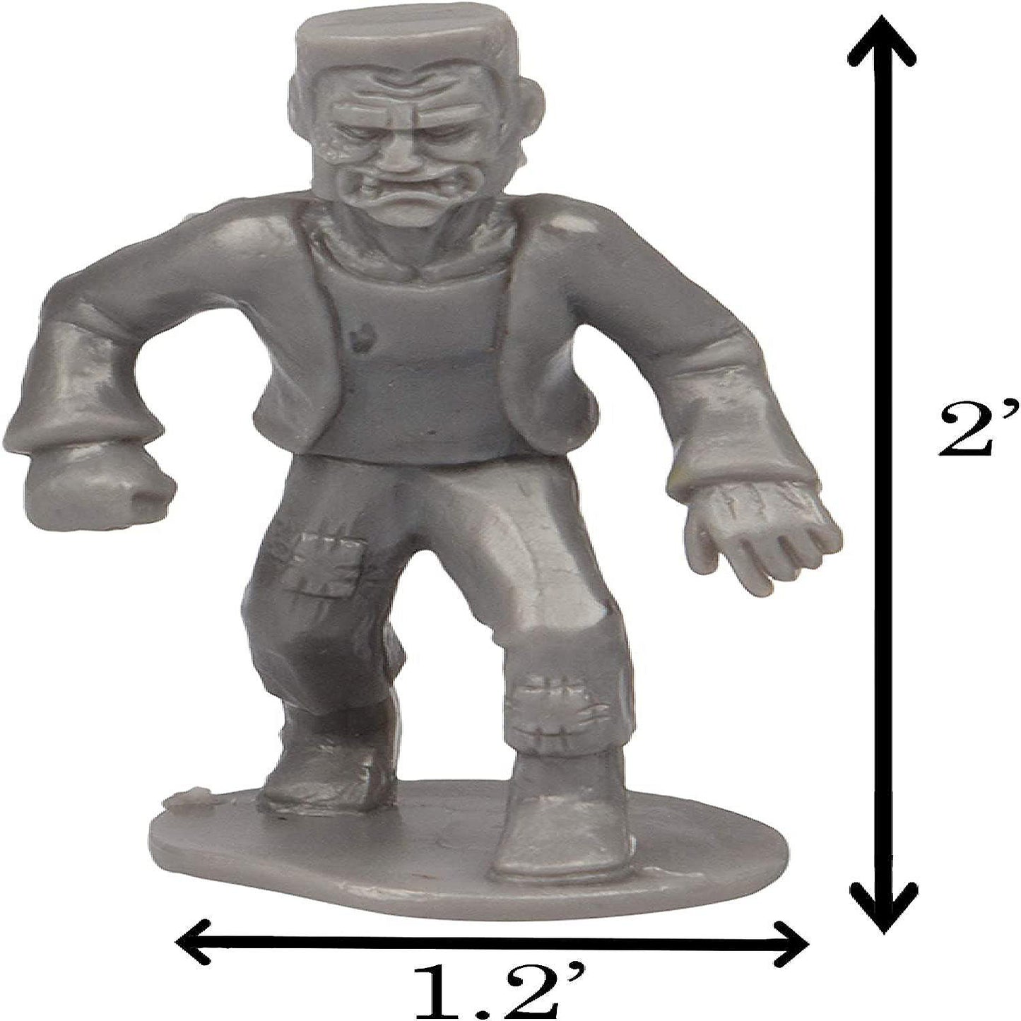 Monster Mini Action Figure Playset- 100 Horror Toy Miniatures w 13 Unique Sculpts - Dracula, Frankenstein, Giant Spiders and More- XL 1/32nd Scale Halloween Cha | USA Decoration®