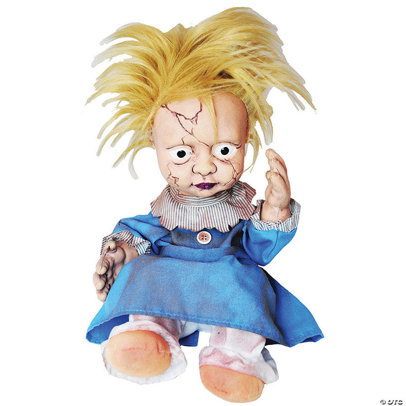 11" Creepy Kicking Girl Doll Animated Prop Halloween Decoration | USA Decoration®
