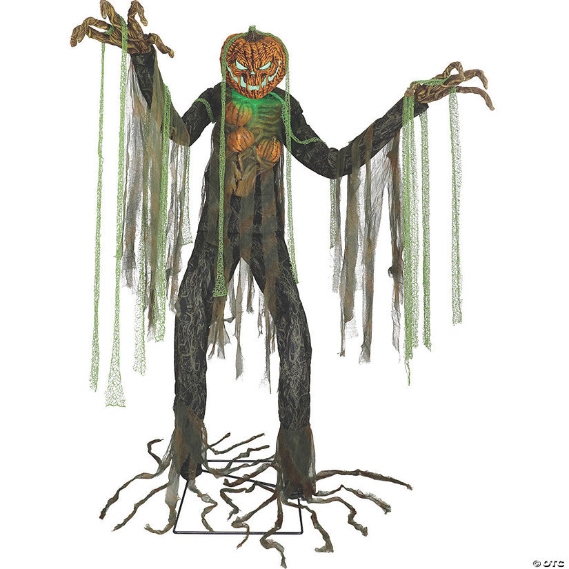 7 Ft. Animated Light-Up Root of Evil Jack-O’-Lantern Tree Monster Halloween Decoration | USA Decoration®