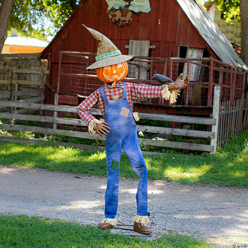 6 Ft. Animated Light-Up Talking Whimsical Jack-O'-Lantern Scarecrow | USA Decoration®