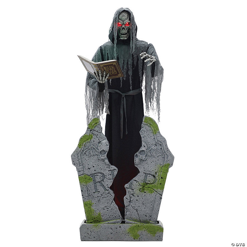 7 Ft. Soul Stealer Black Grey Animated Prop Halloween Decoration | USA Decoration®