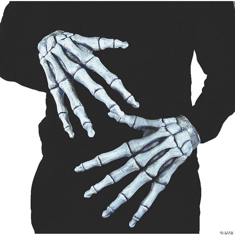 1 Pair: Latex Ghostly Bone Hands | USA Decoration®