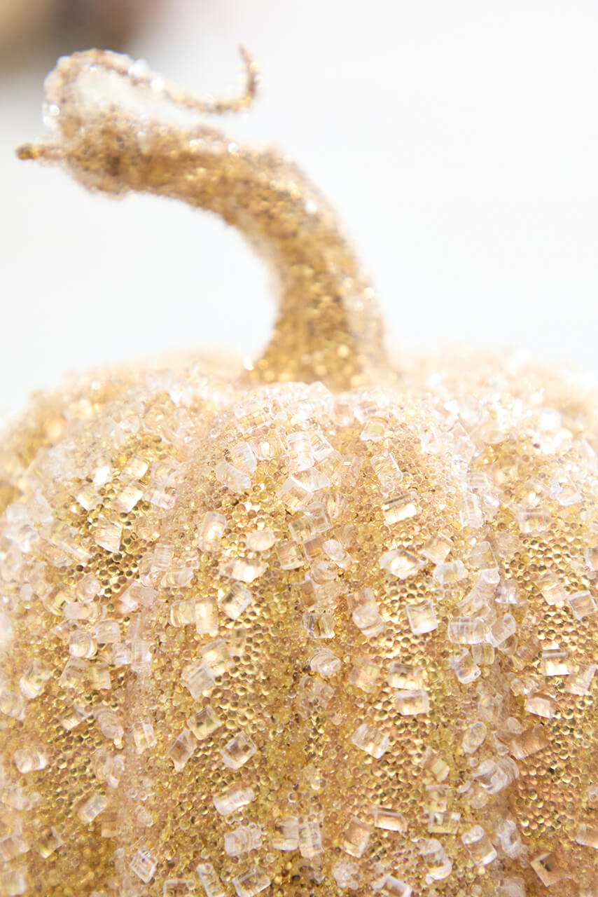 5" - 8" Iced Beaded Pumpkin