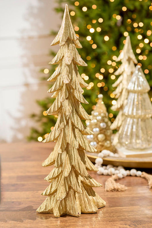 24" Resin Royal Tabletop Tree Elegant Holiday Centerpiece Decor