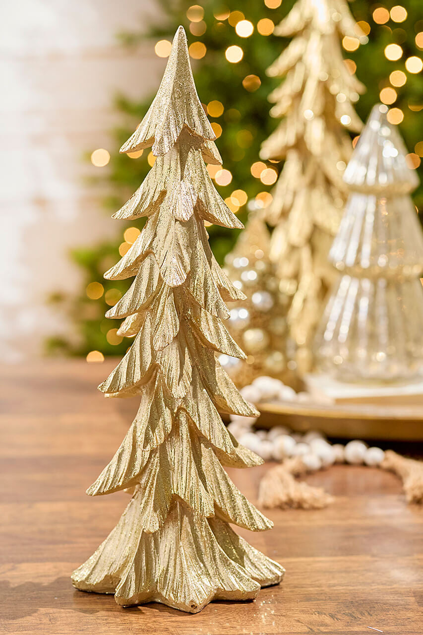 18" Resin Royal Tabletop Tree Elegant Holiday Display Accent