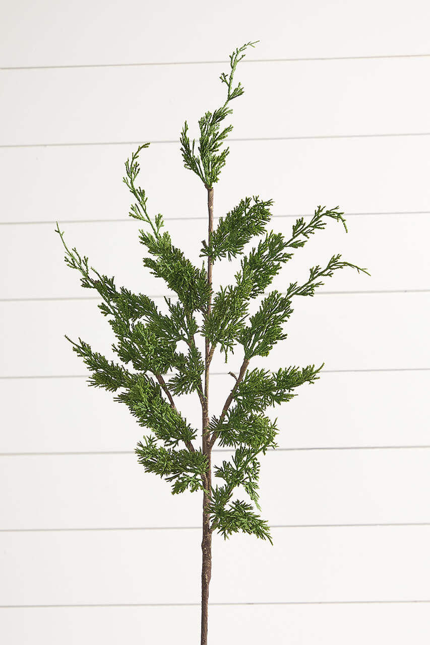38" Real Touch Cyprus Spray for Lifelike Greenery and Seasonal Decoration