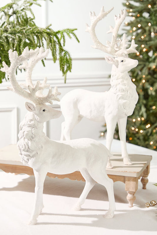 20.5" Resin Frozen Forest Deer – Holiday Decor