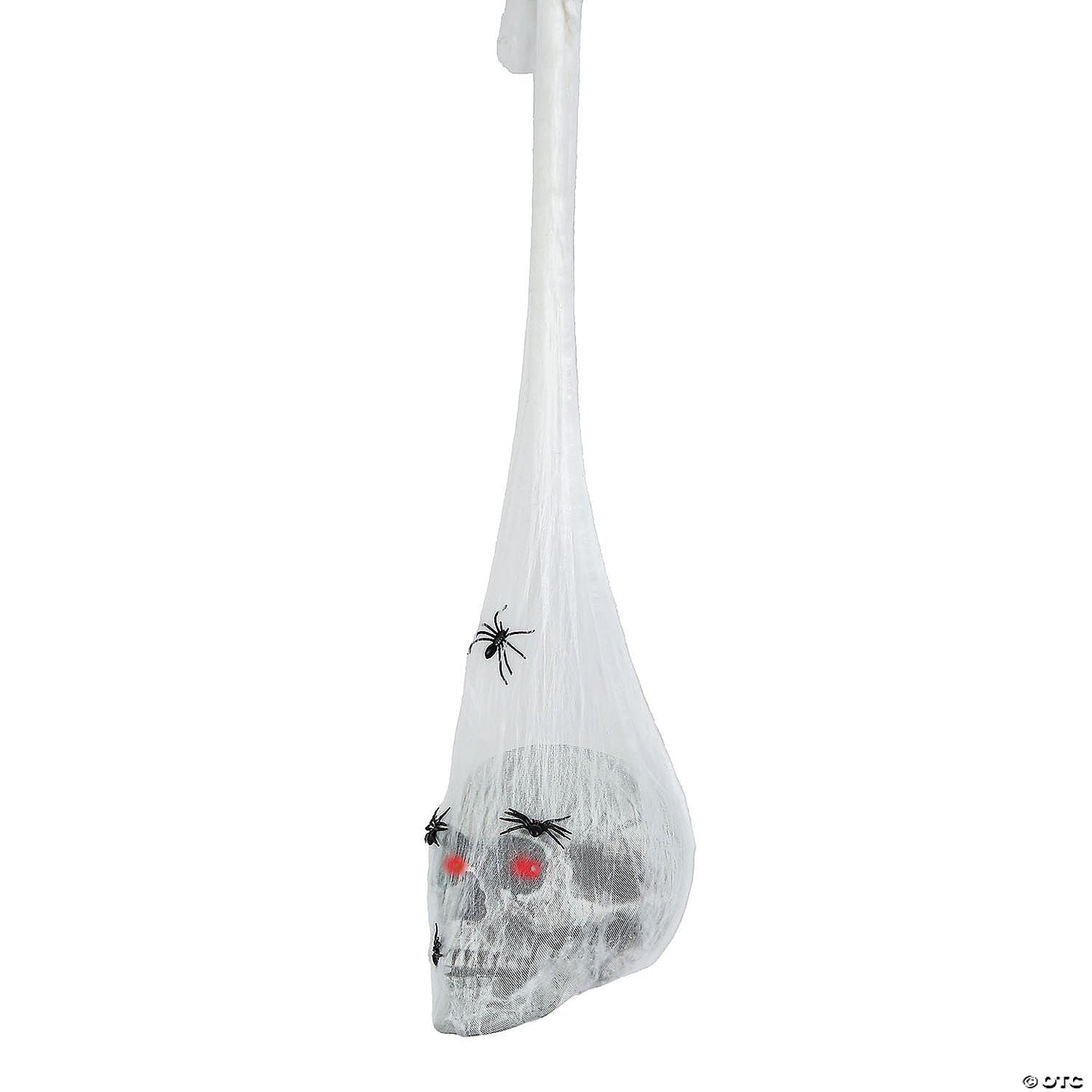 National Tree Company 27 in. Animated Halloween Hanging Skull, Sound Activated | USA Decoration®