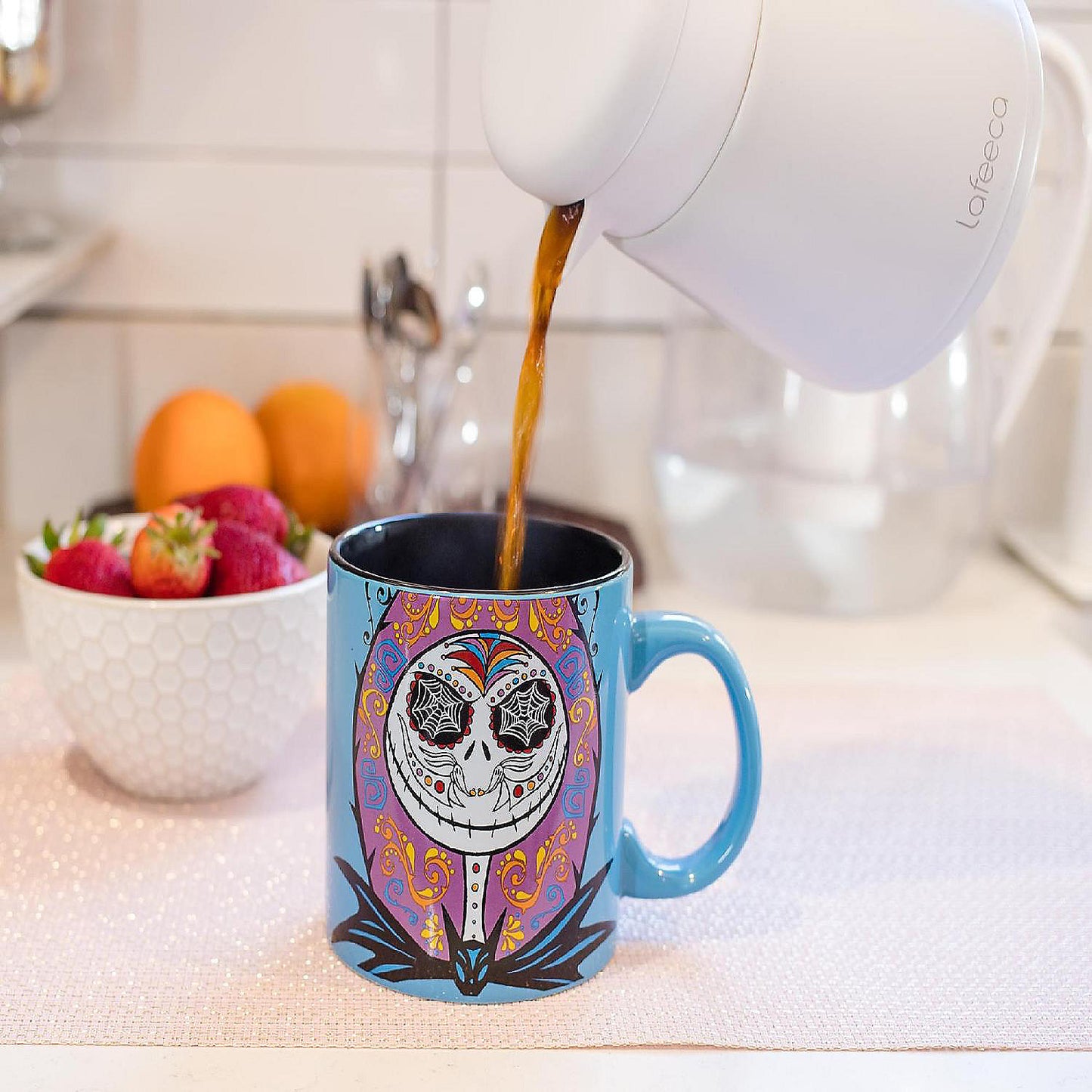 Nightmare Before Christmas Jack Sally Day of the Dead Ceramic Mug 20 Ounces | USA Decoration®