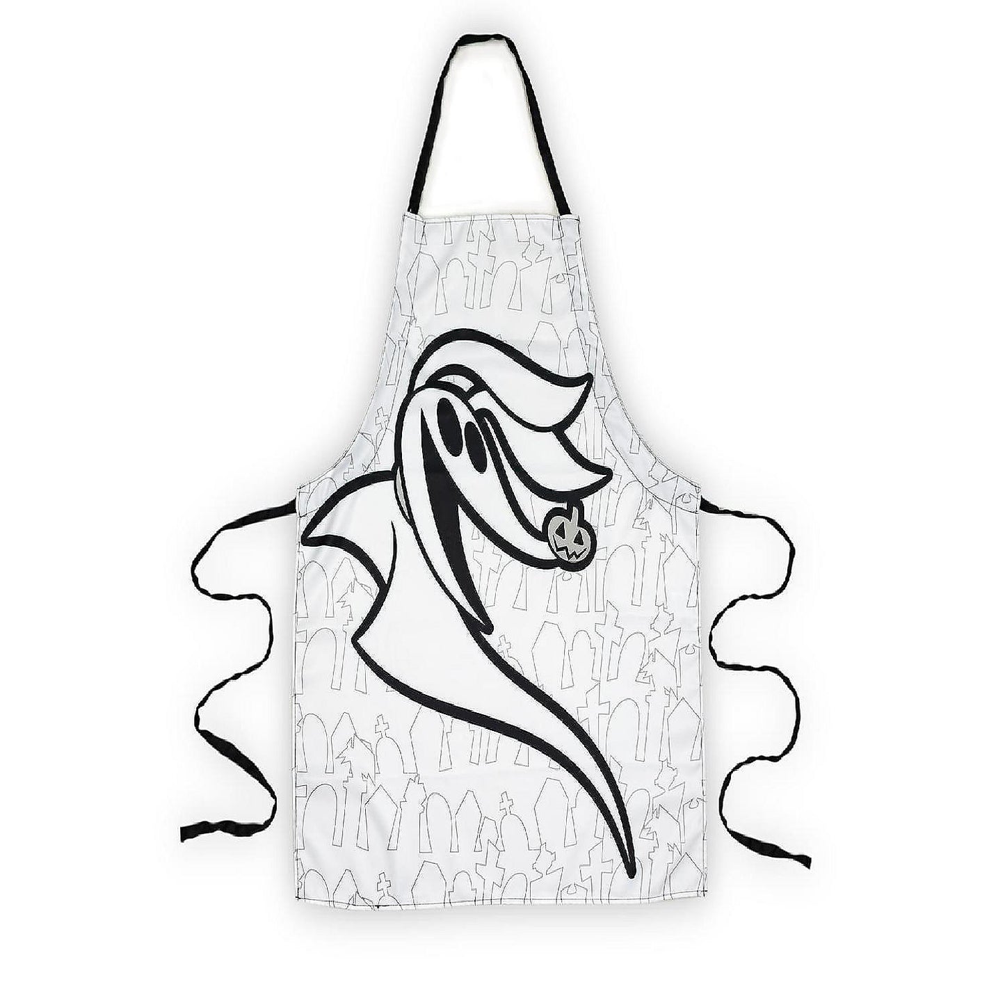 Nightmare Before Christmas Zero Apron - Kitchen Accessory - White & Black Ties | USA Decoration®