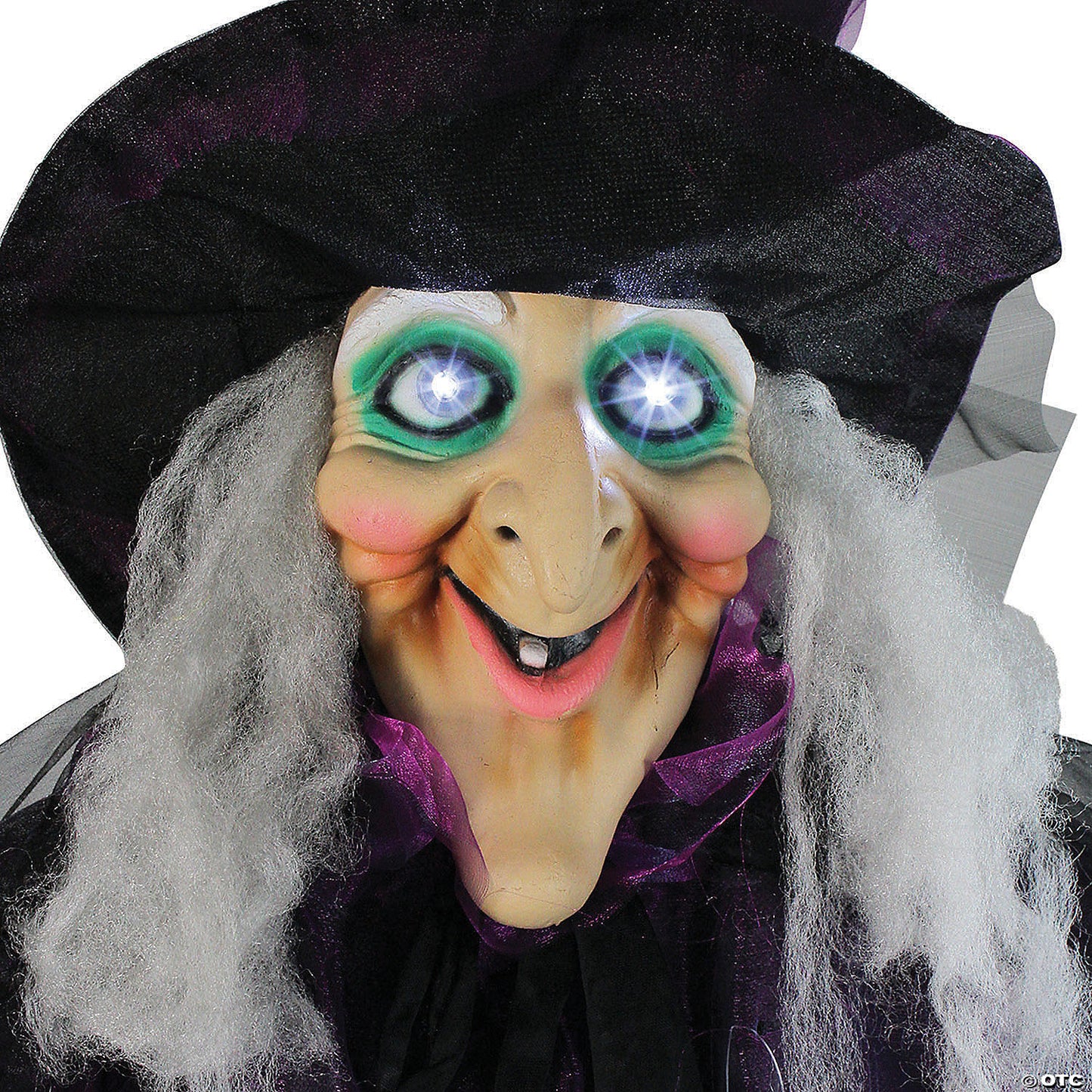 Northlight 66" Animated Standing Witch and Broomstick Halloween Decoration | USA Decoration®