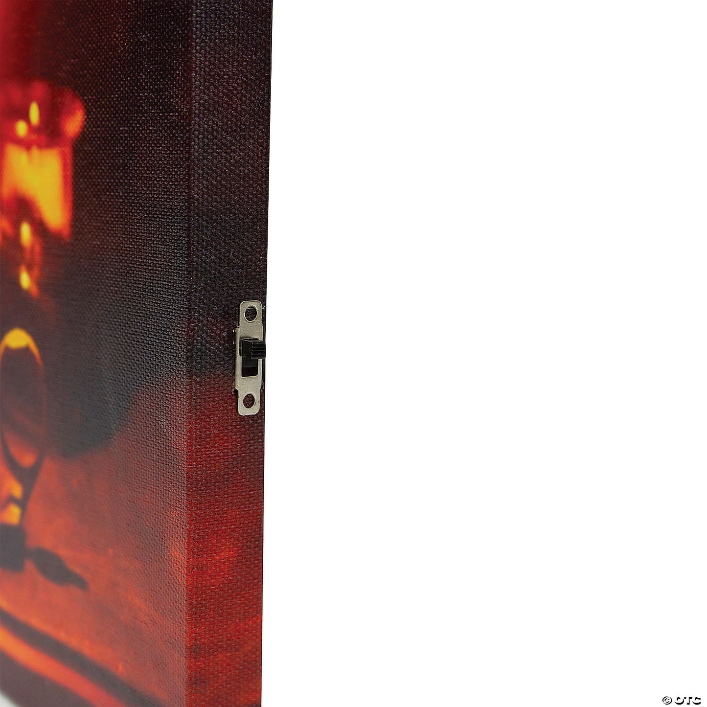 Northlight Black and Orange LED Lighted Skull Halloween Wall Art 12" x 15.75 | USA Decoration®