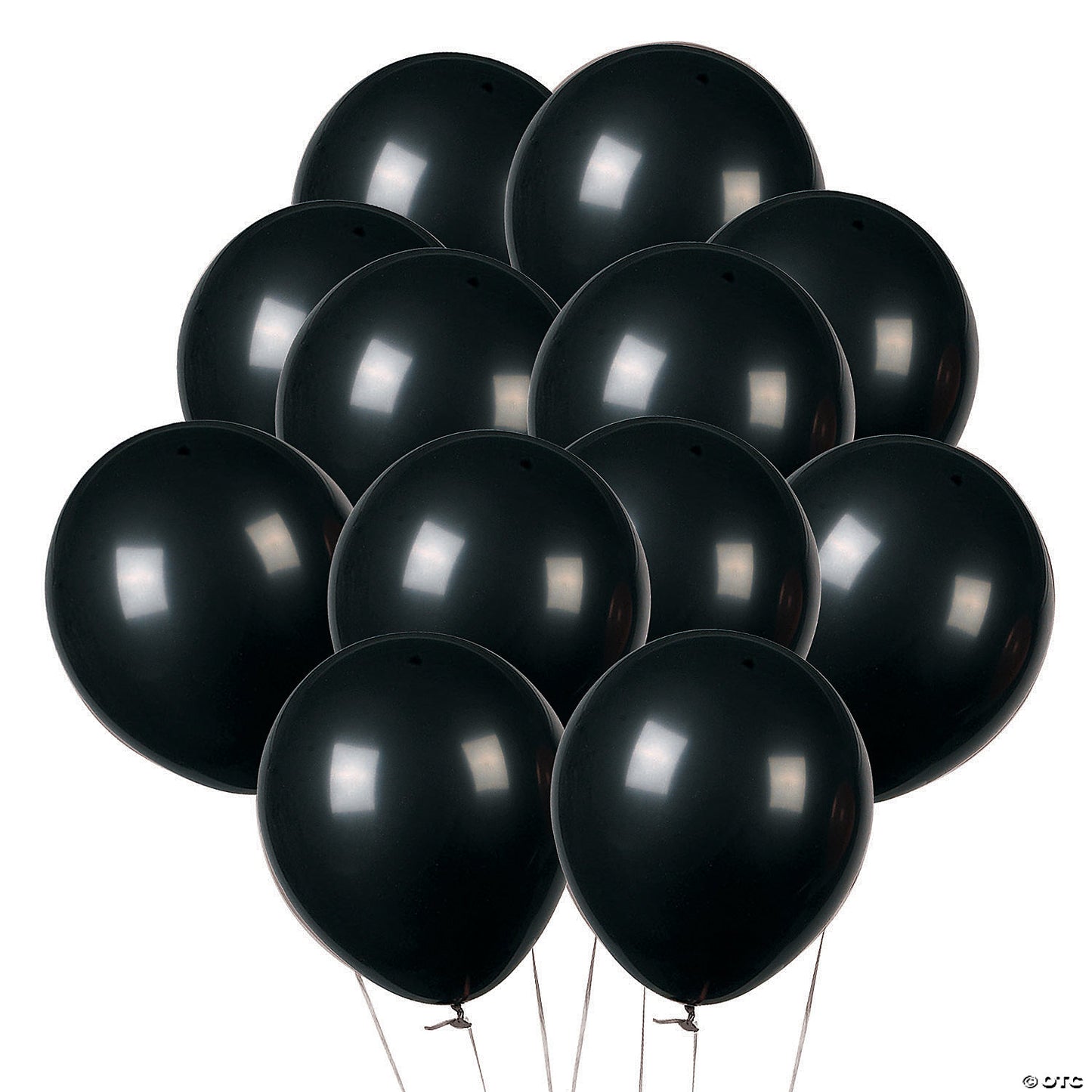Onyx Black 11" Latex Balloons - 12 Pc.