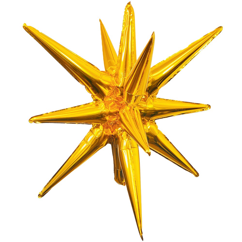 3D STAR-BURST ALL-IN-ONE - METALLIC GOLD (AIR-FILL ONLY) | USA Decoration®