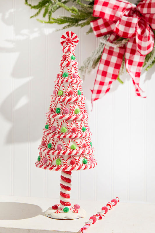 15" Claydough Holiday Sweets Tree Handcrafted Festive Tabletop Decor