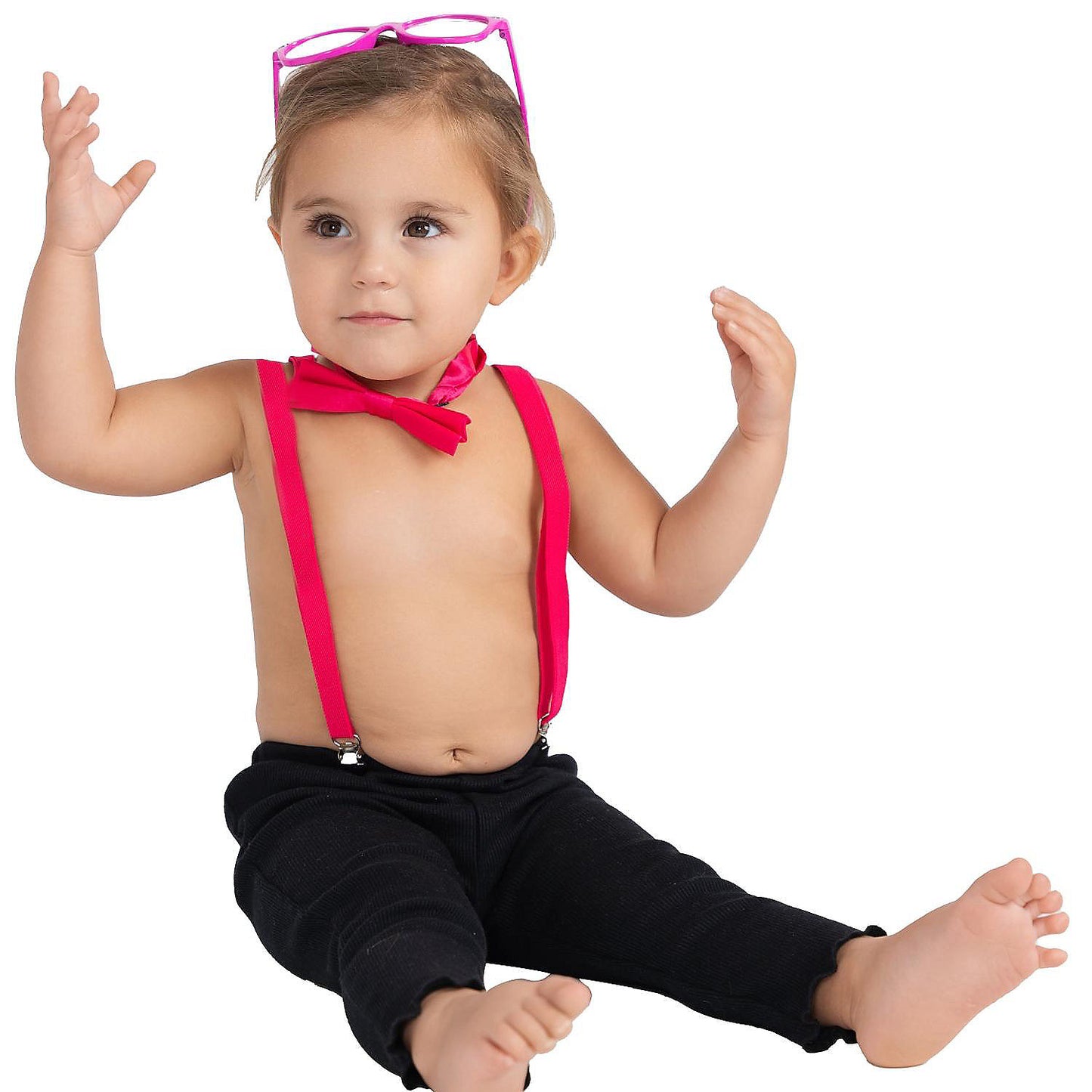 1 Set(s): Pink Suspenders, Bowtie & Sunglasses Set | USA Decoration®