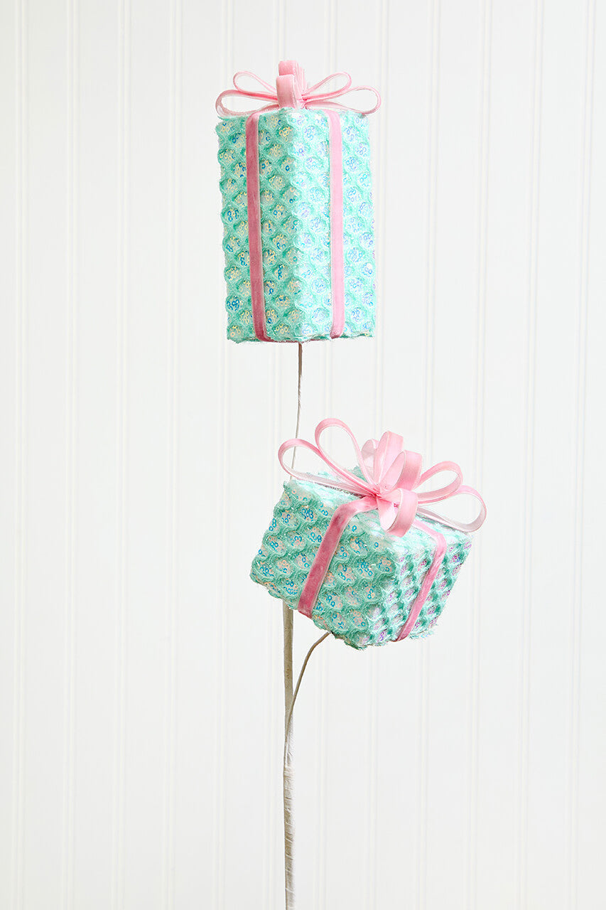 28? Mesh Gift Box Spray Decorative Holiday Accent Spray