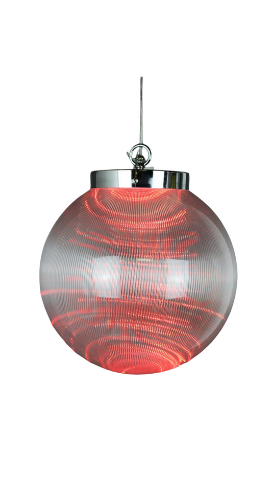 12 Inch Borealis Ball Lighted LED Red Holiday Light