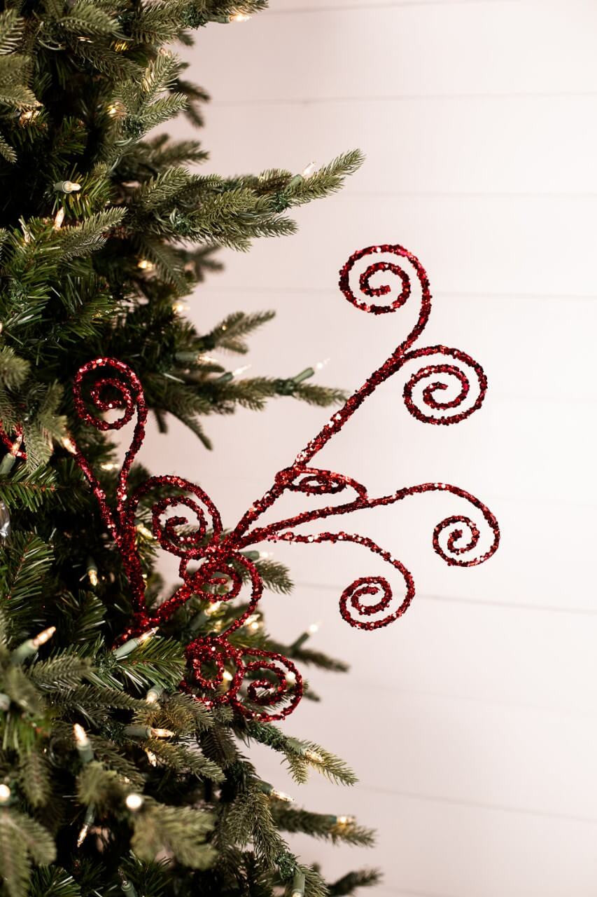 30? Sequins Curl Christmas Spray Sparkling Spiral Holiday Accent