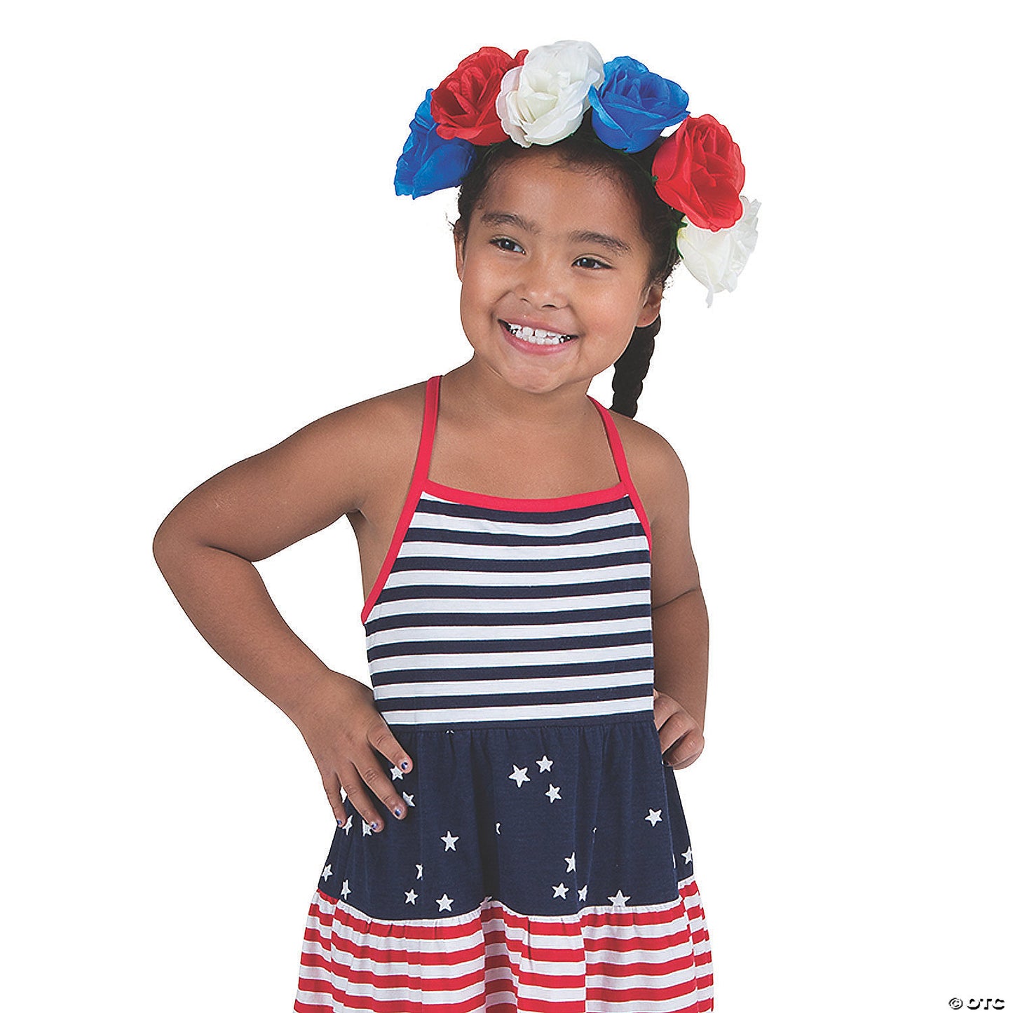 Red, White & Blue Floral Headband