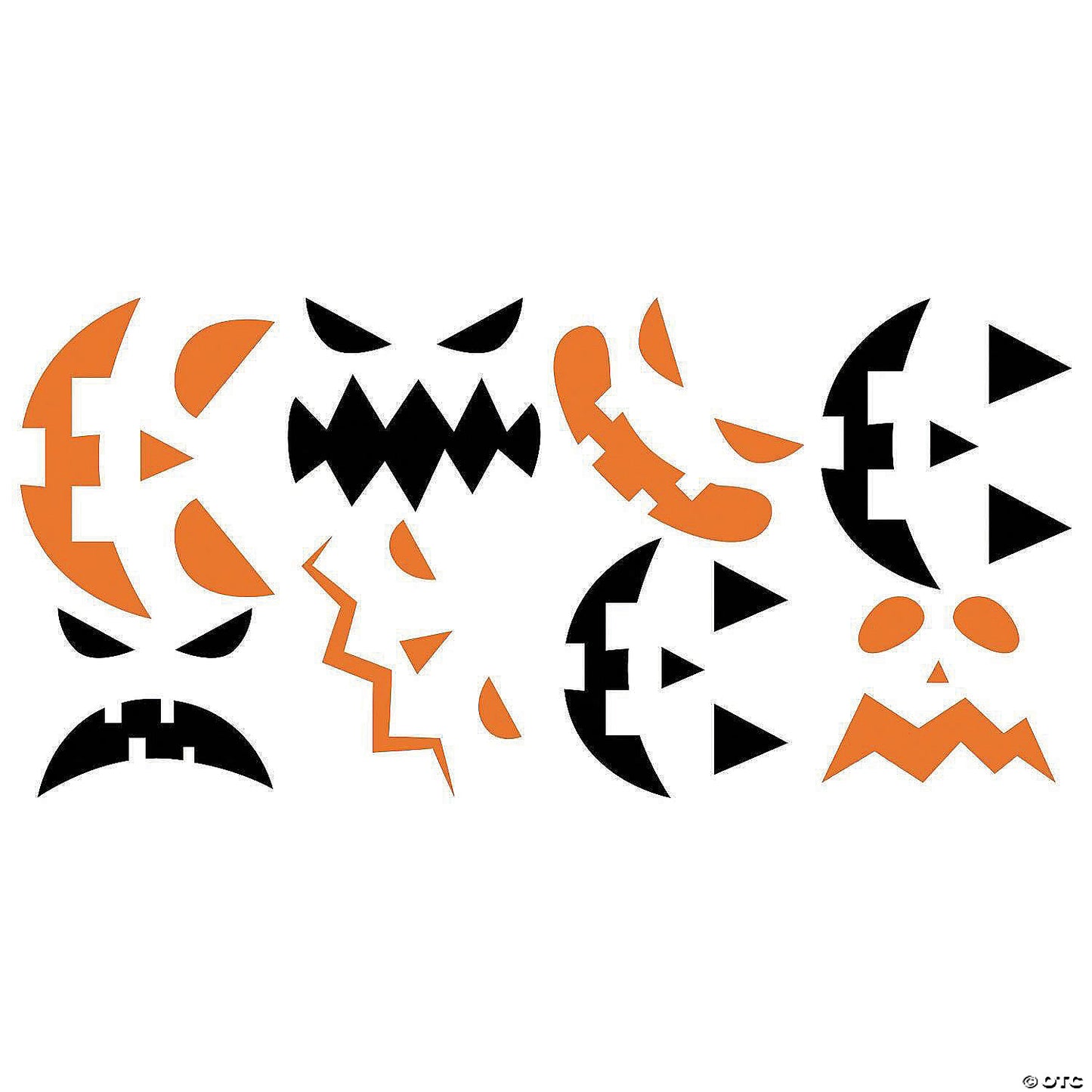 Roommates Halloween Pumpkin Faces Glow In The Dark Peel And Stick Wall Decals | USA Decoration®