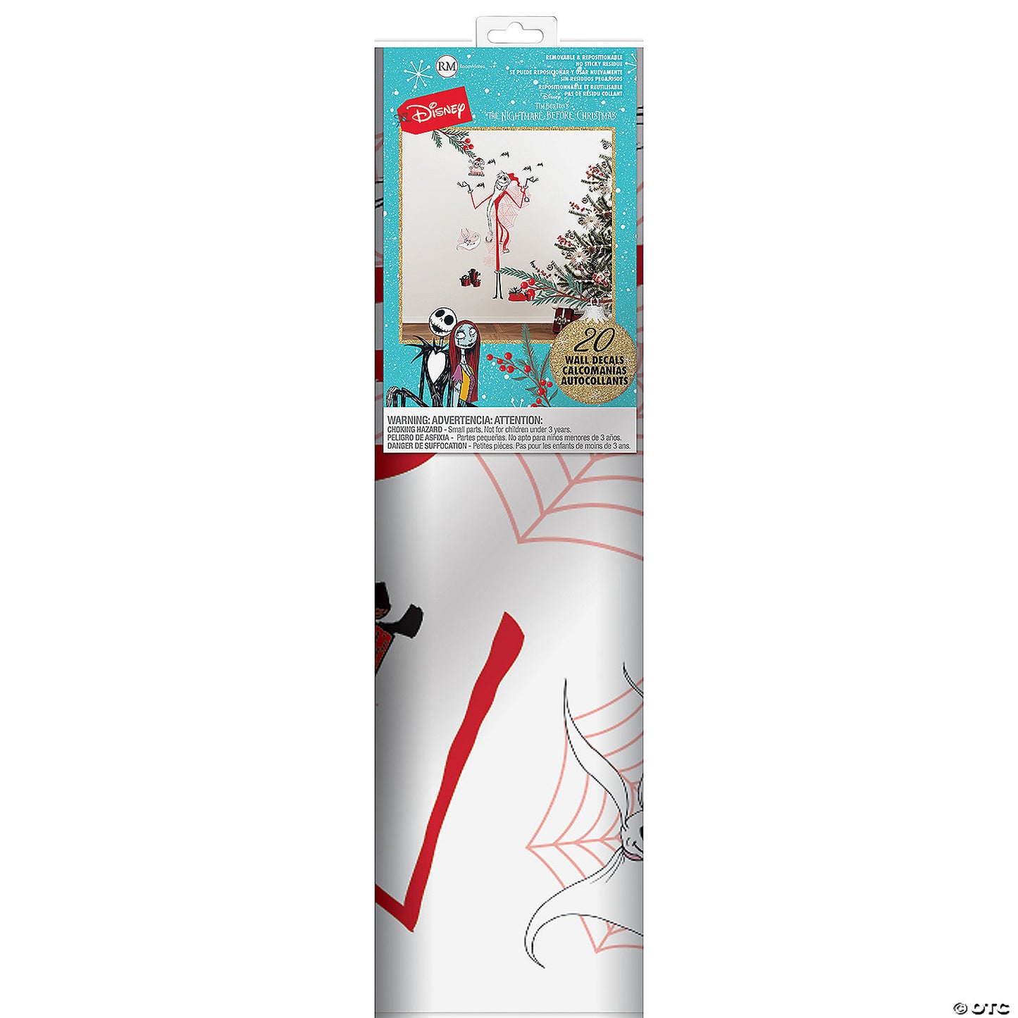 RoomMates Nightmare Before Christmas Holiday Giant Wall Decals | USA Decoration®