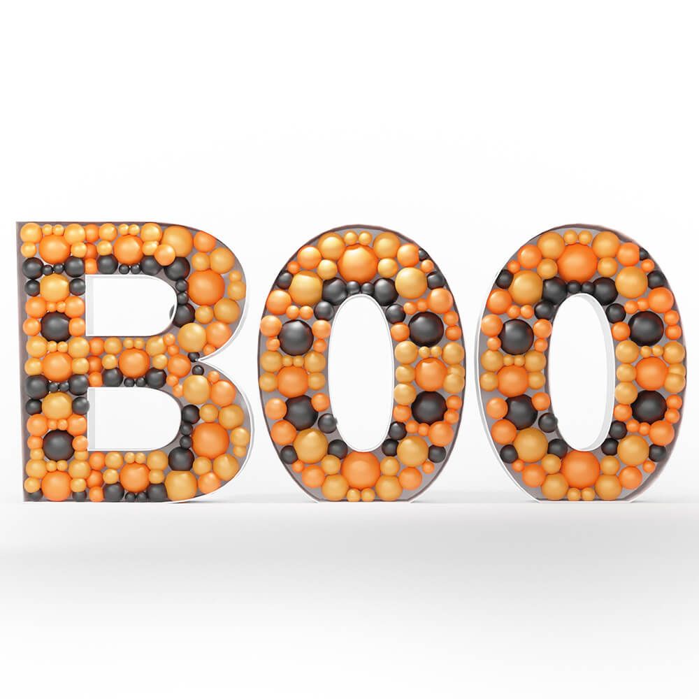 39 Inch BOO | Mosaic Frame Letter Kit | Halloween Party Decor | USA Decoration®