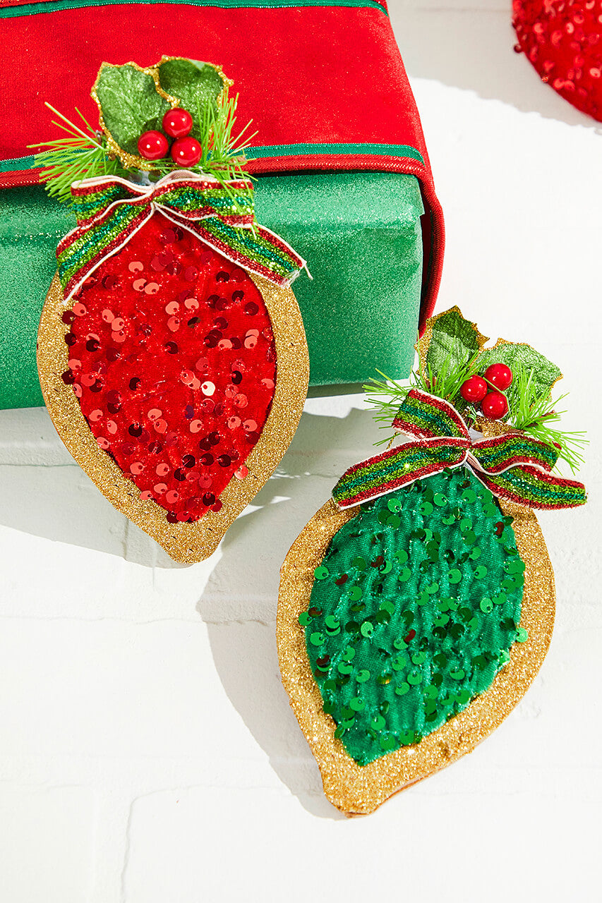 4” Fabric Country Check Ball Ornament for Holiday Decor