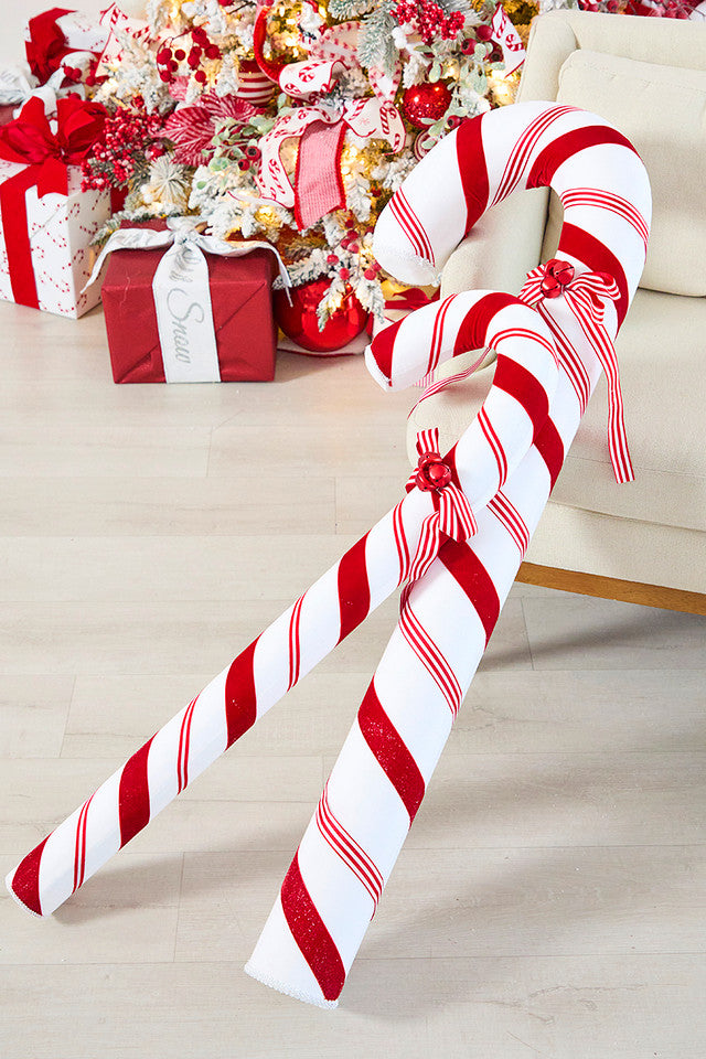 37"–46" Giant Candy Cane Set of 2 Oversized Christmas Lawn and Holiday Decorations