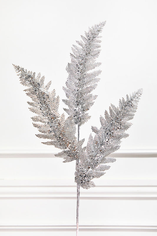 35" Silver Fern Spray Elegant Holiday Decor Accent