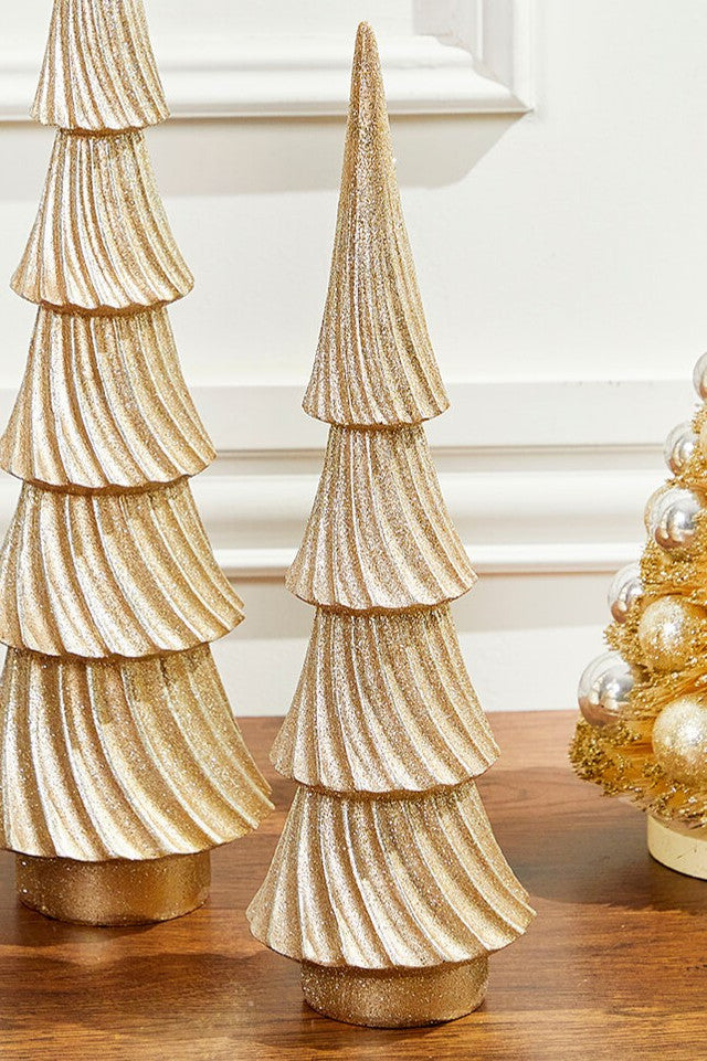 14 Inch Resin Modern Tree for Contemporary Holiday Decor