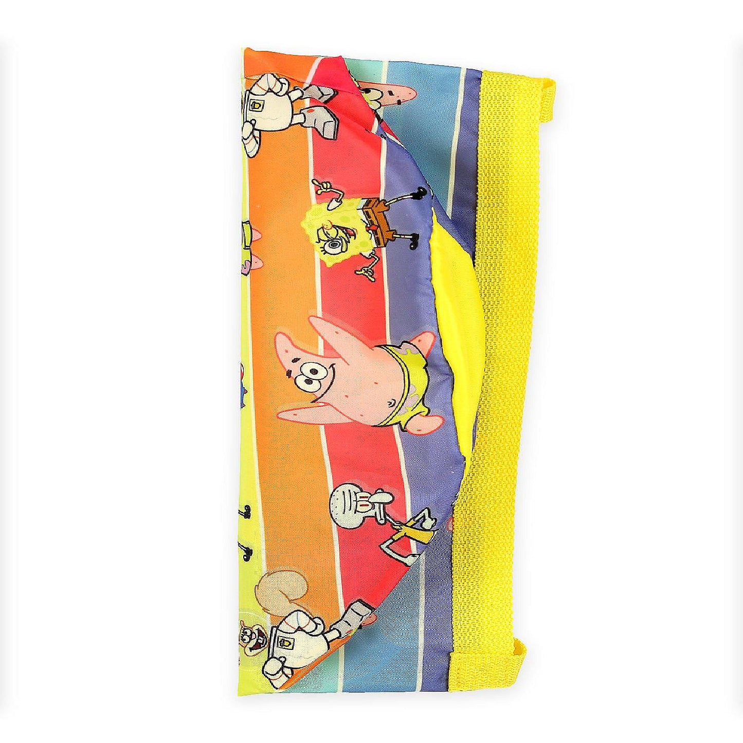 Spongebob Squarepants Boys Girls Collapsible Nylon Gift Basket Bucket Toy Storage Tote Bag (One Size, Yellow/Multi) | USA Decoration®