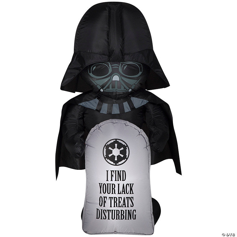 42" Airblown® Blowup Inflatable Stylized Darth Vader with Tombstone Halloween Outdoor Yard Decoration | USA Decoration®