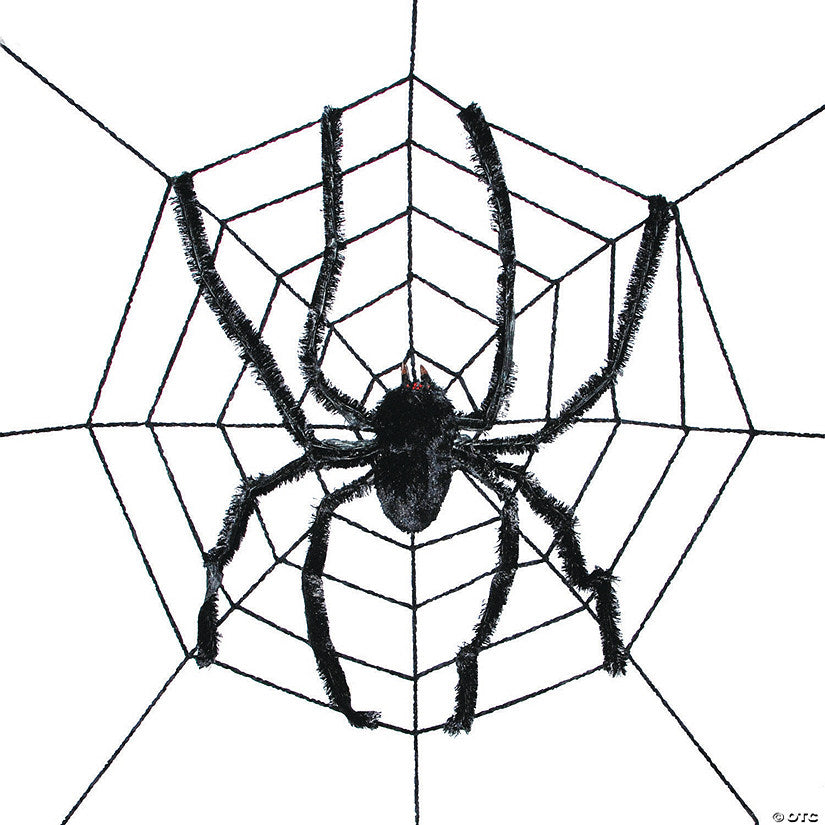 96" Spider Web With Spider Halloween Decoration | USA Decoration®