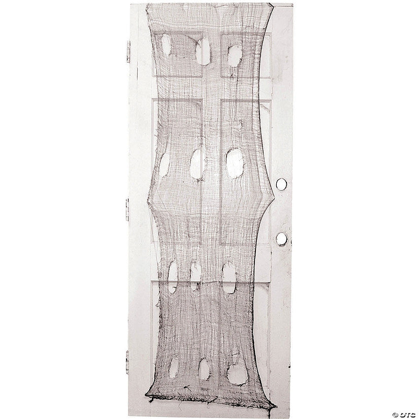 60" x 30" Black Creepy Door Cloth Polyester Halloween Decoration | USA Decoration®