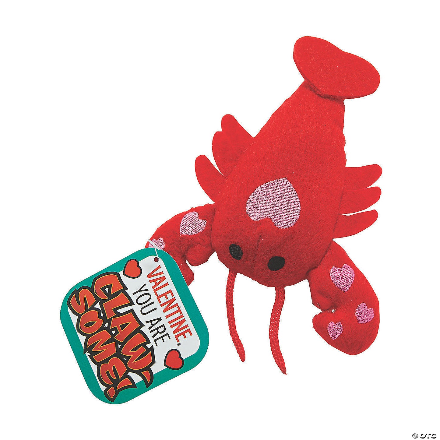 Stuffed Lobster Valentine Exchanges with Card for 12