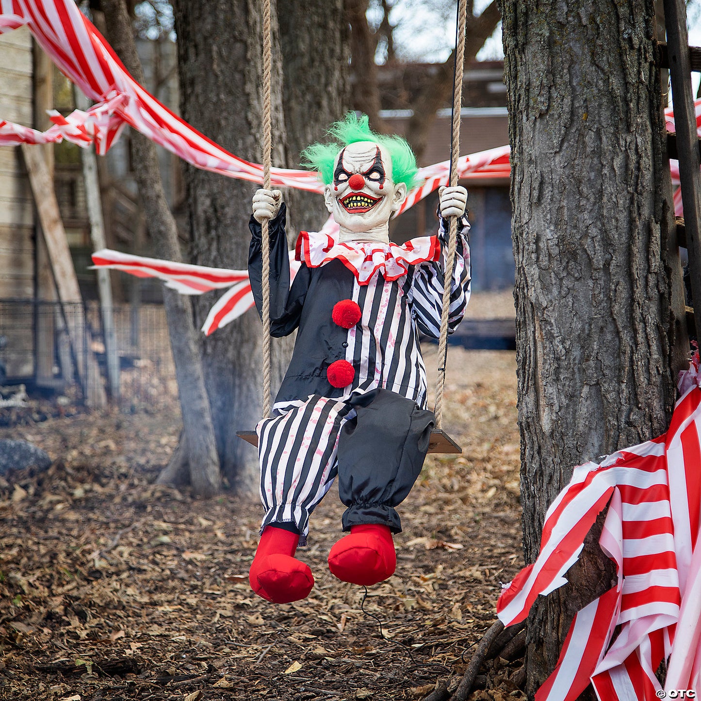 Swinging Chuckles the Clown Animated Prop Halloween Decoration | USA Decoration®