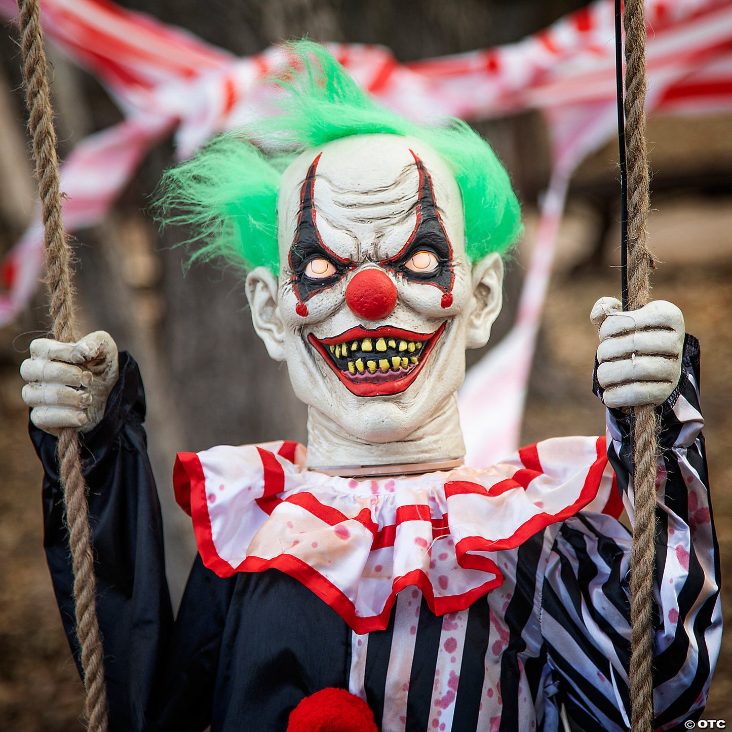 Swinging Chuckles the Clown Animated Prop Halloween Decoration | USA Decoration®
