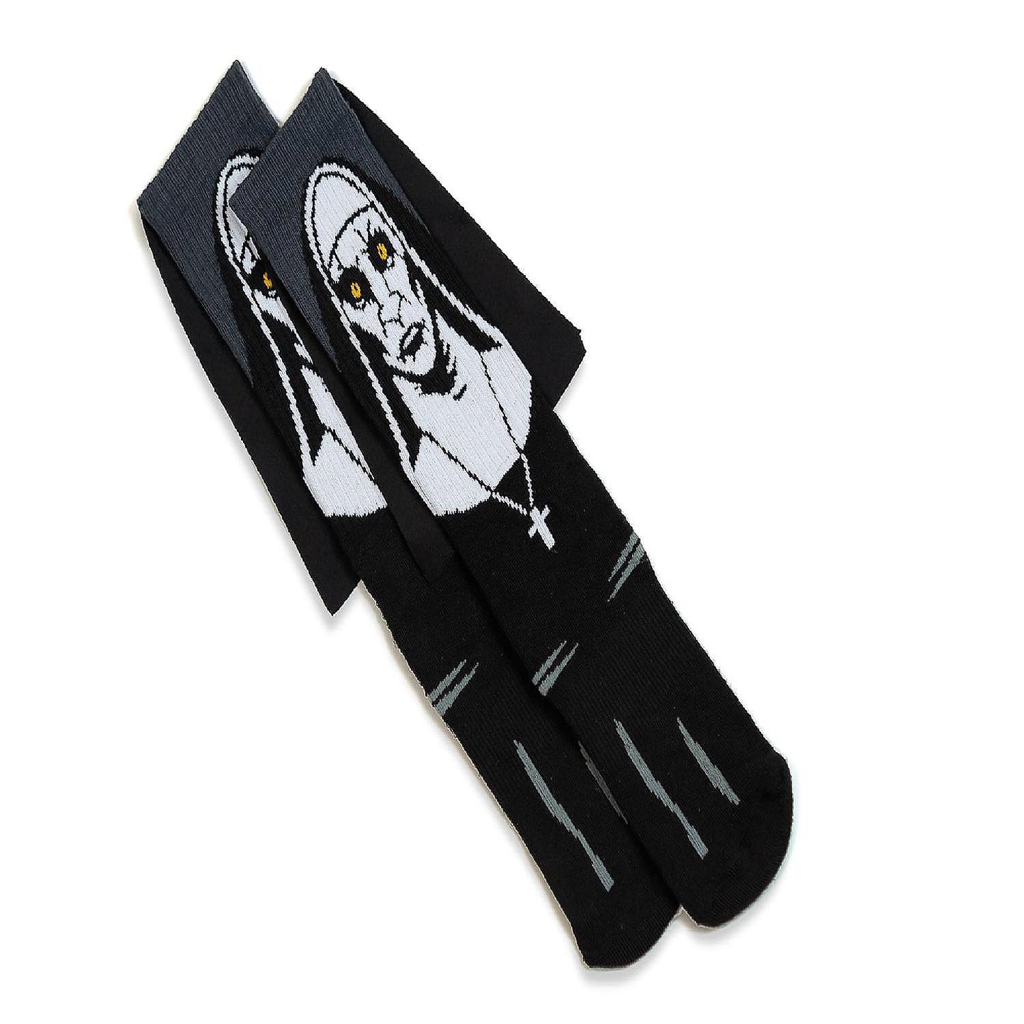 The Nun Athletic Crew Socks with 3D Print - Breathable Black Tube Socks - 1 Pair | USA Decoration®