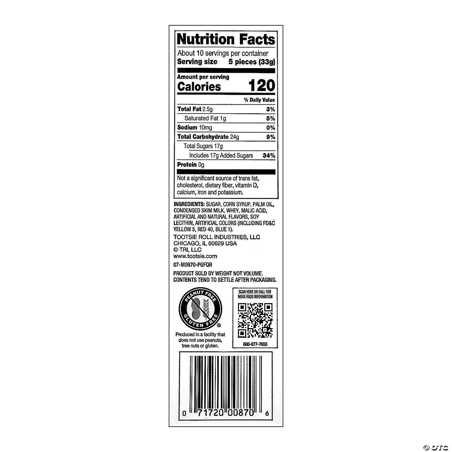 Tootsie Roll® Fruit Rolls® Candy - 48 Individually Wrapped Treats | USA Decoration®