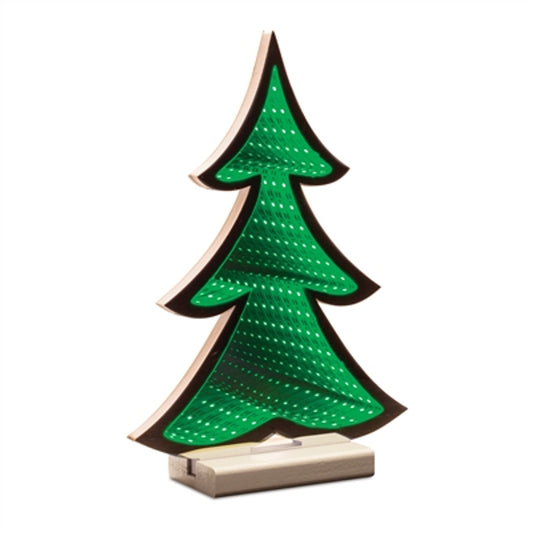 11.75 Inch Green Christmas Tree Infinity Light Decoration