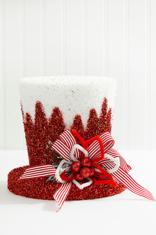 8” Styrofoam Hat Tree Topper Lightweight and Customizable Christmas Tree Decoration