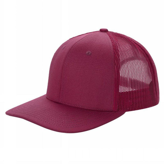 TRTM Solid Trucker Mesh Hat Adjustable Fit with Radian Design