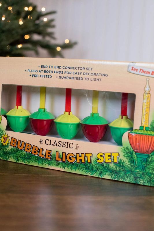 Classic 7 Bubble Light Set Christmas Decoration